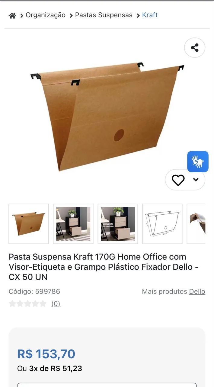 Pasta suspensa Escritório 