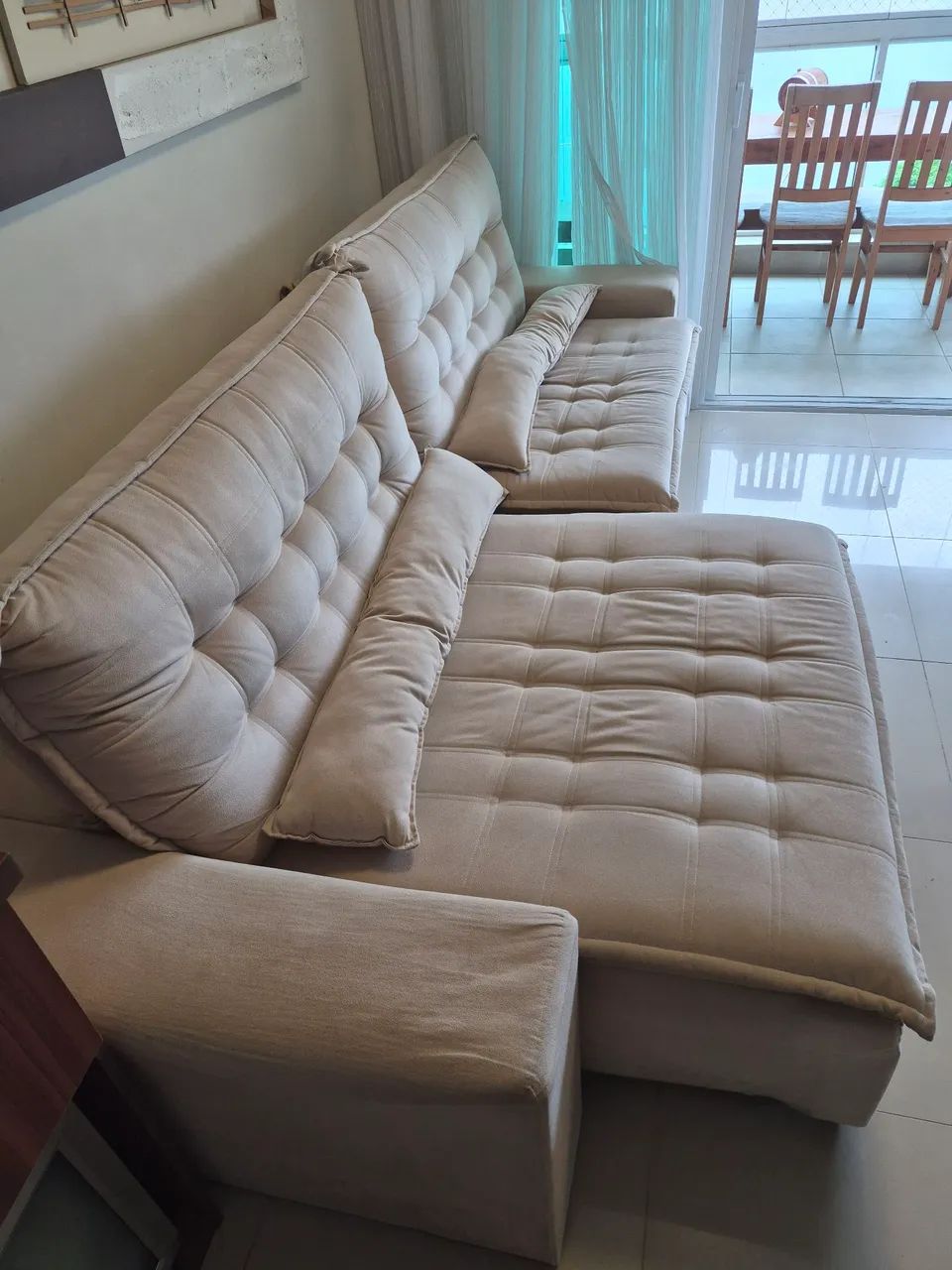 Sofá retrátil de 2,90 x 1,20 em excelente estado. - Foto 2