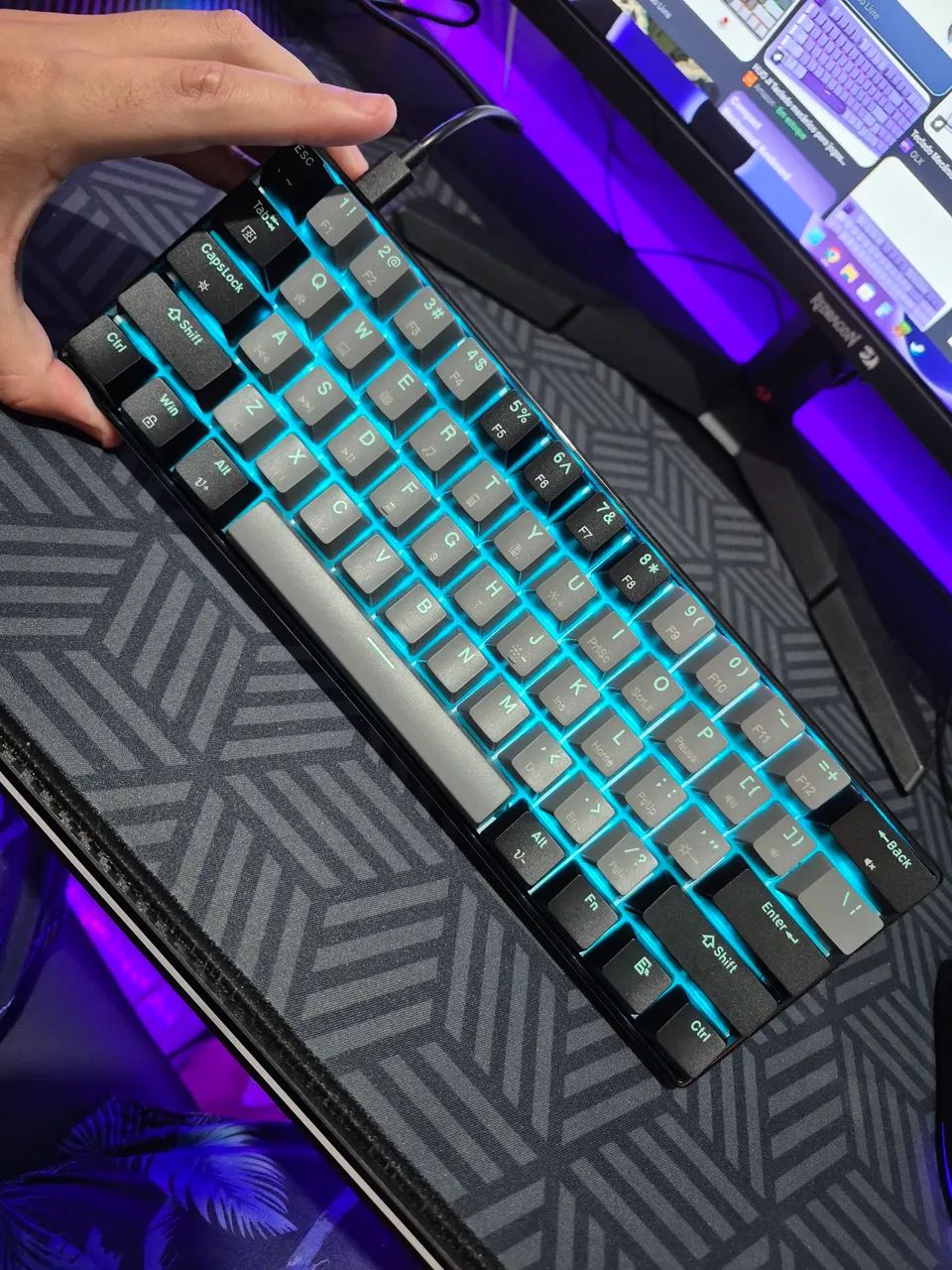 Teclado mecânico 60% HUO Jl - Foto 5