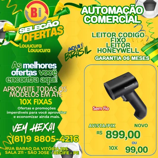 Leitor Código Barras EXBOM Novo Venda496320000851322885