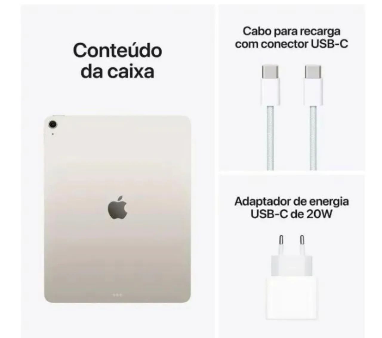iPad Air 13 M3 128g Wi-Fi Branco  - Foto 4