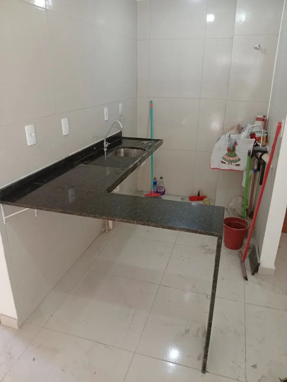 Bancada de cozinha verde Ubatuba 