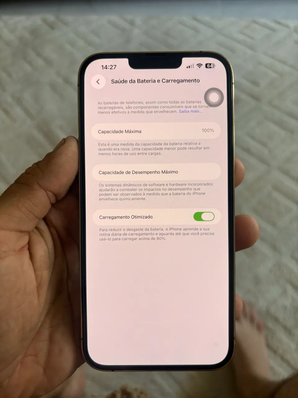 iPhone 13 Pro Max 256 gold , completo funcionando tudo , bateria 100% . - Foto 5