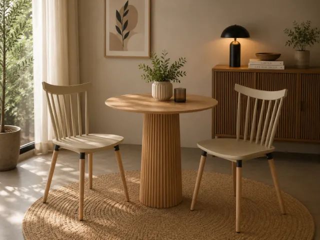 Cadeira Windsor Bege com Pés de Madeira Design Moderno - Preço Unitário