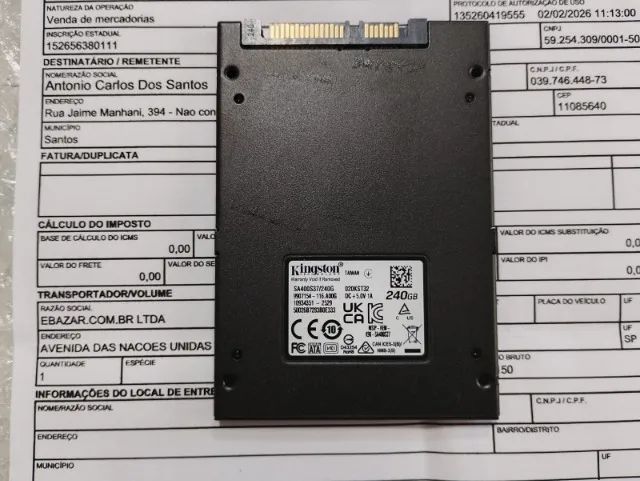 Ssd Sata 3.0 hd ( ler descrição)