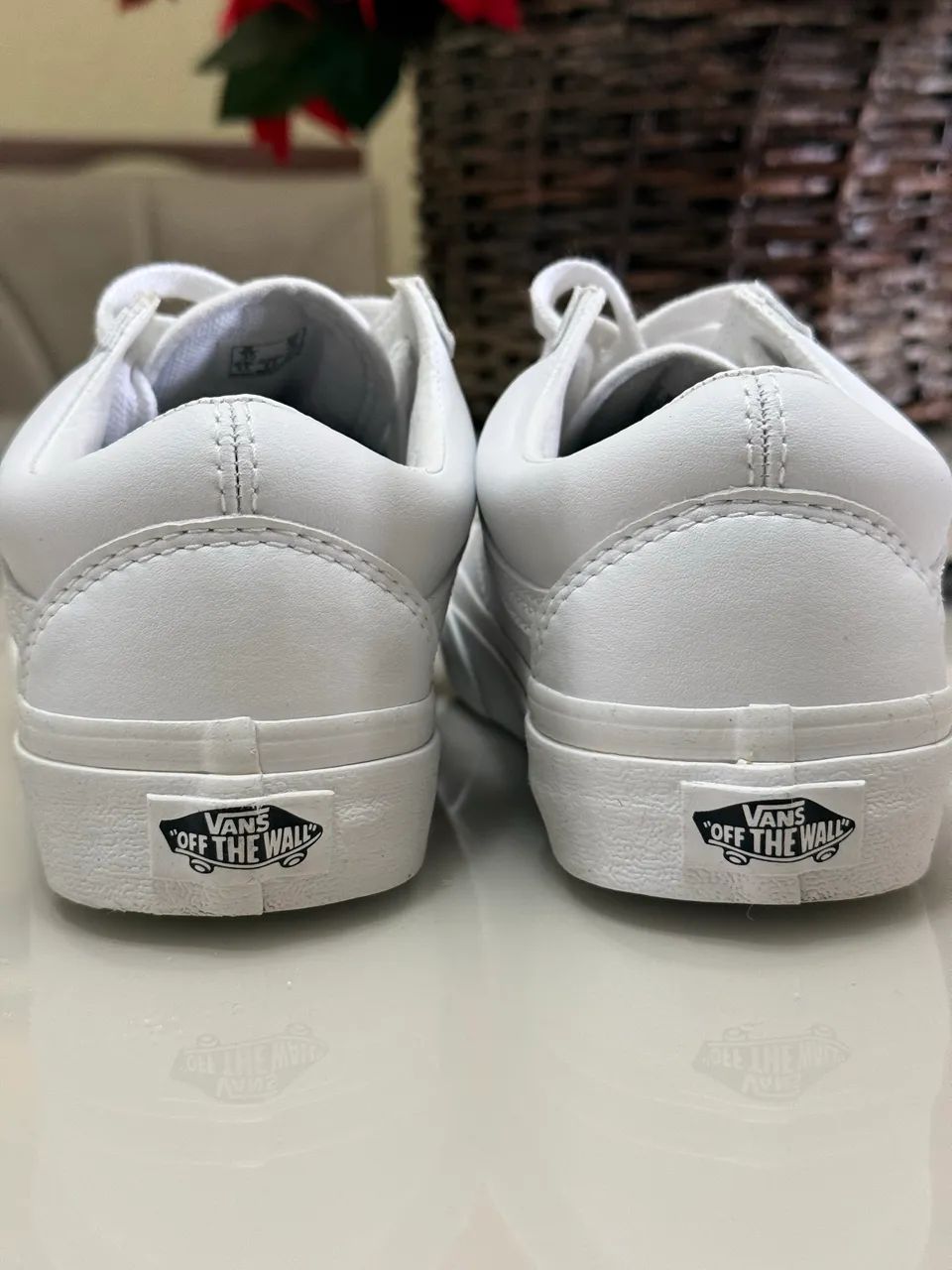 Vans Old Skool Branco - Couro - TAM 35 - Foto 4