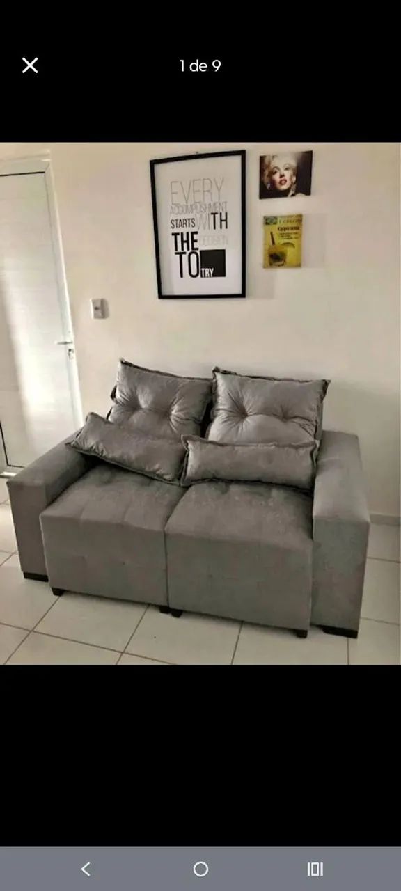 Sofá retrátil direto de fabrica com espuma de 10cm D33 com dois acentos garantir o seu  - Foto 2