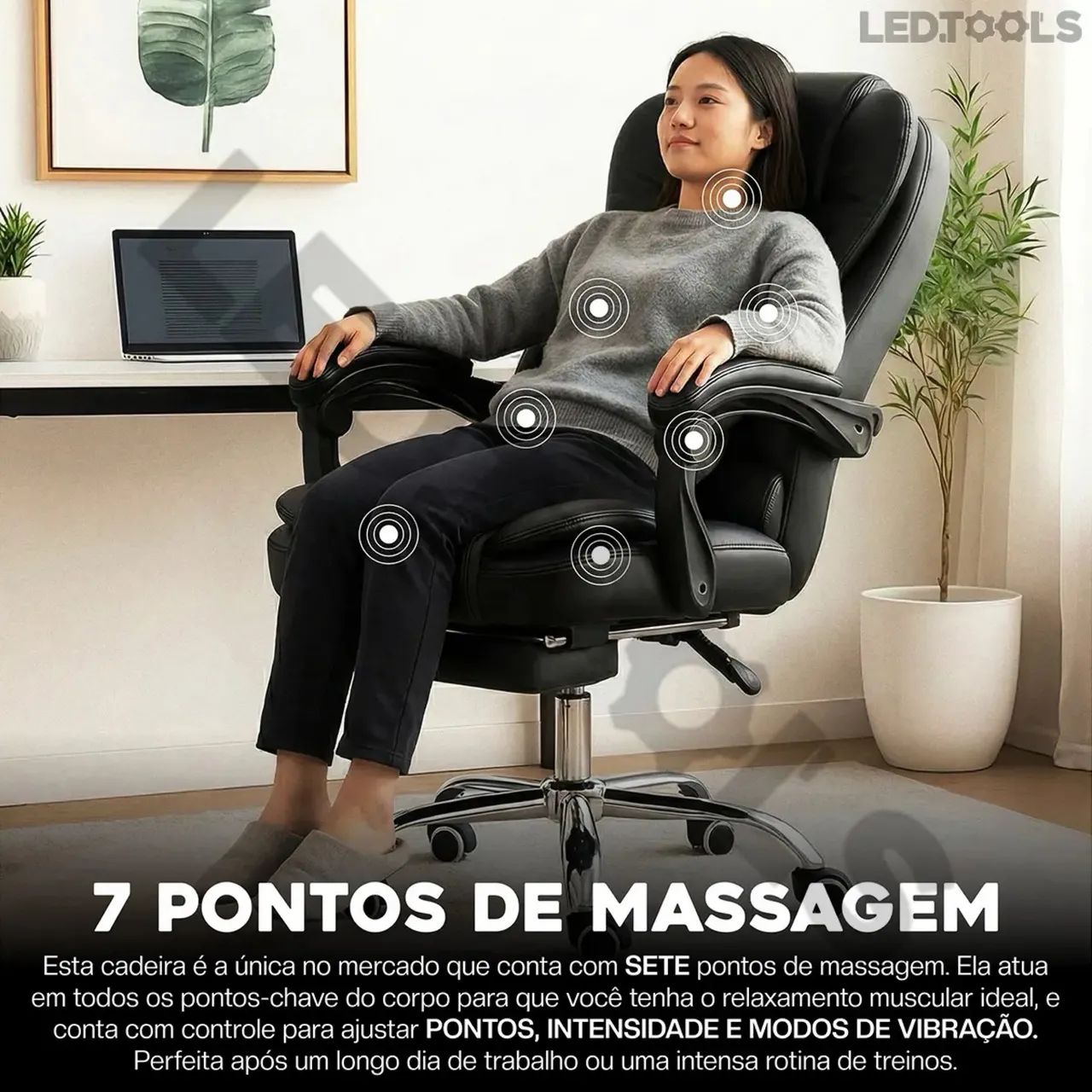 Cadeira de escritório com massageador  - Foto 4