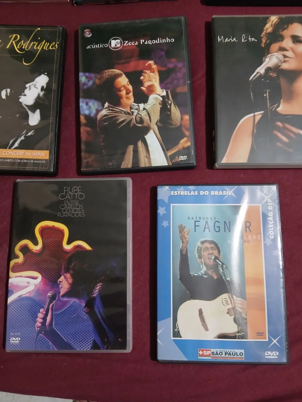 DVDs variados grades artista para colecionadores 8 peças em ótimo