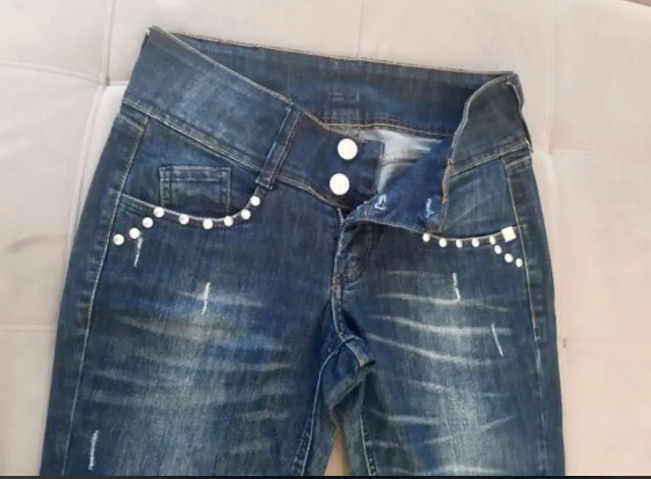 calça handara jeans destroyed tam.38 - Foto 5