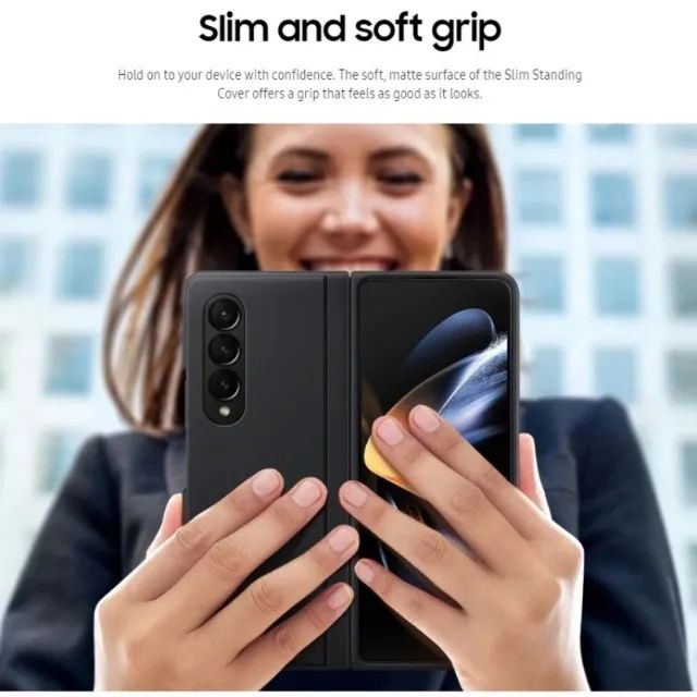 Capa de Couro Original Samsung P/ Galaxy Z Fold 4 - Foto 5