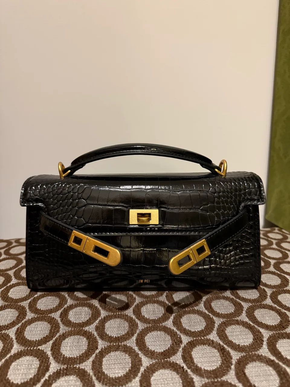 Bolsa JW PEI Noor Black Croco - Foto 2