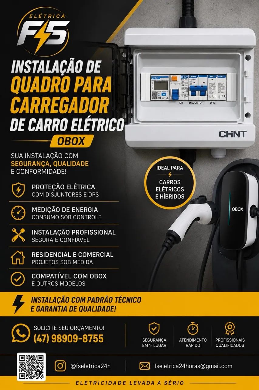 Quadro de Proteção para Carro Elétrico Wallbox