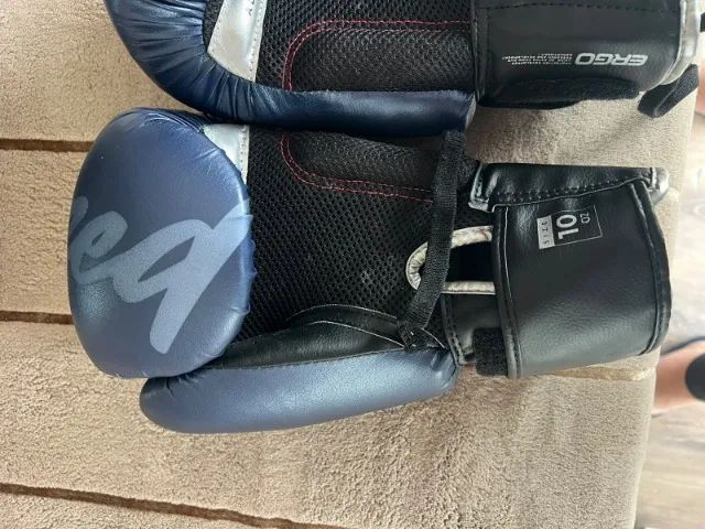 Luvas Outshock 10 OZ azuis ? Muay Thai e boxe - Foto 3