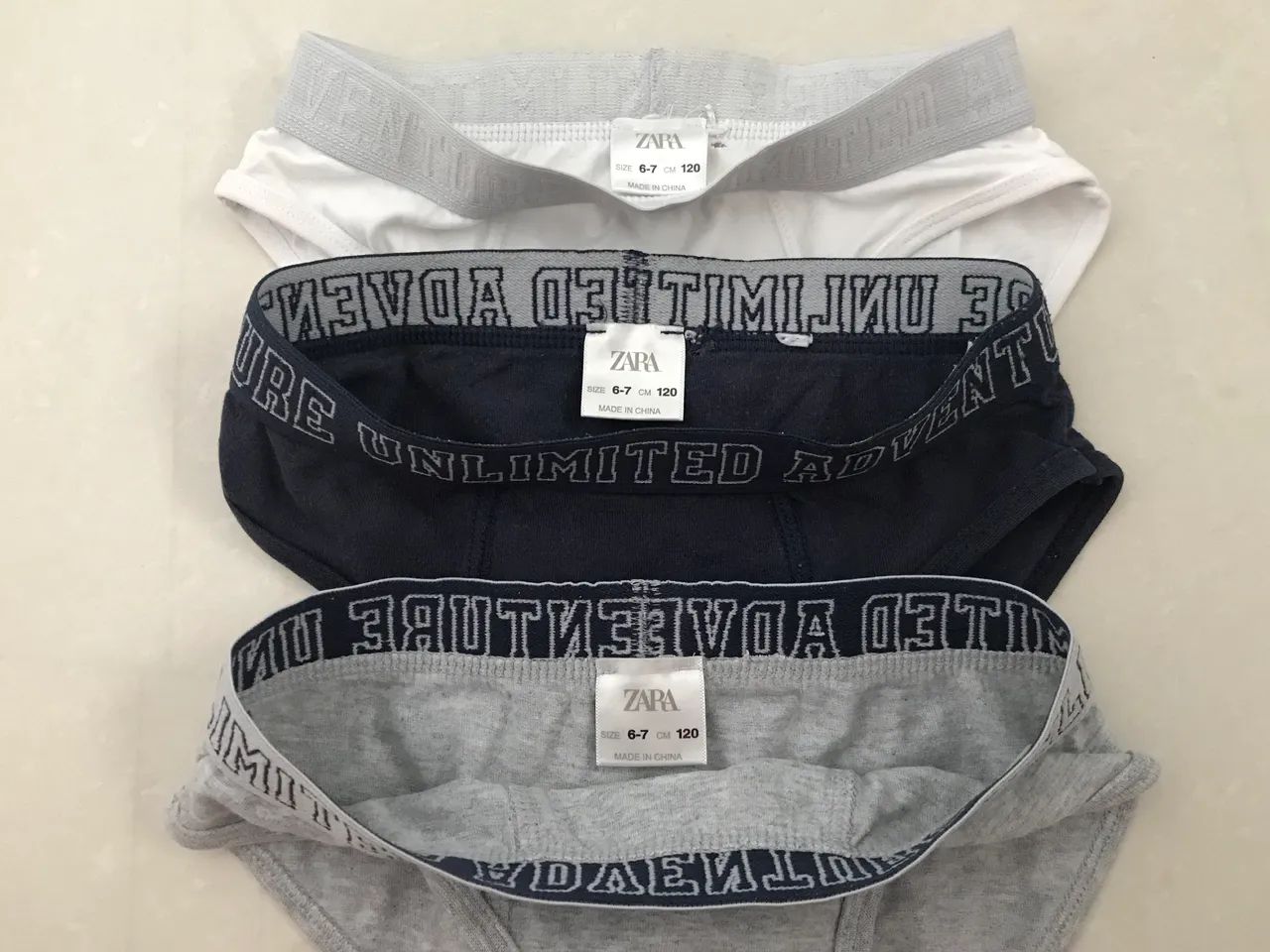 Kit 3 cuecas zara kids menino ( ótimo estado ) - Foto 2