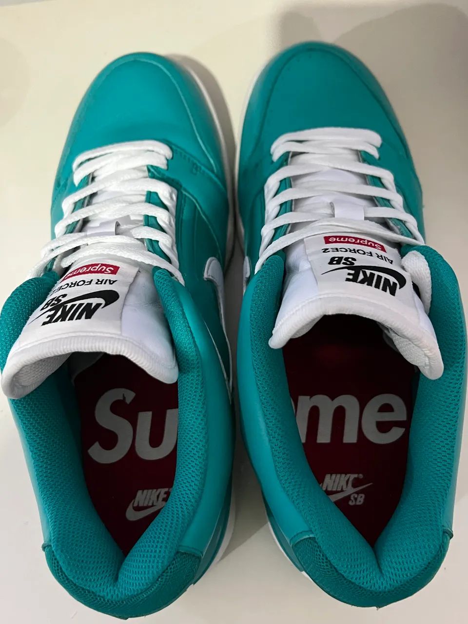 Supreme × Nike SB Air Force 2 Low  Emerald blue  - Foto 2