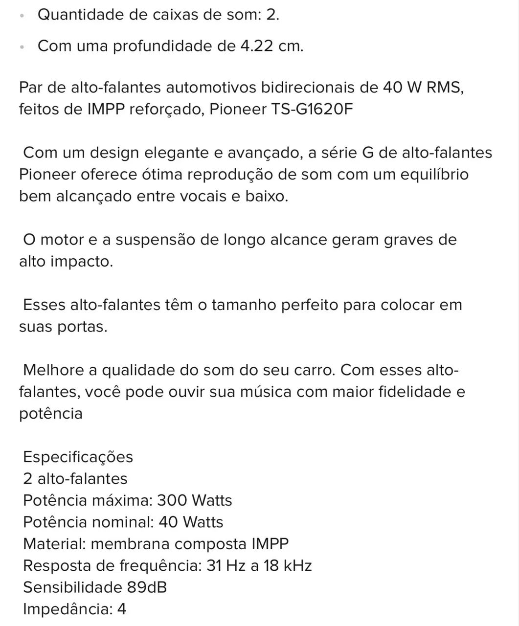 Auto-falantes automotivo Pioneer 6 polegadas - Foto 5