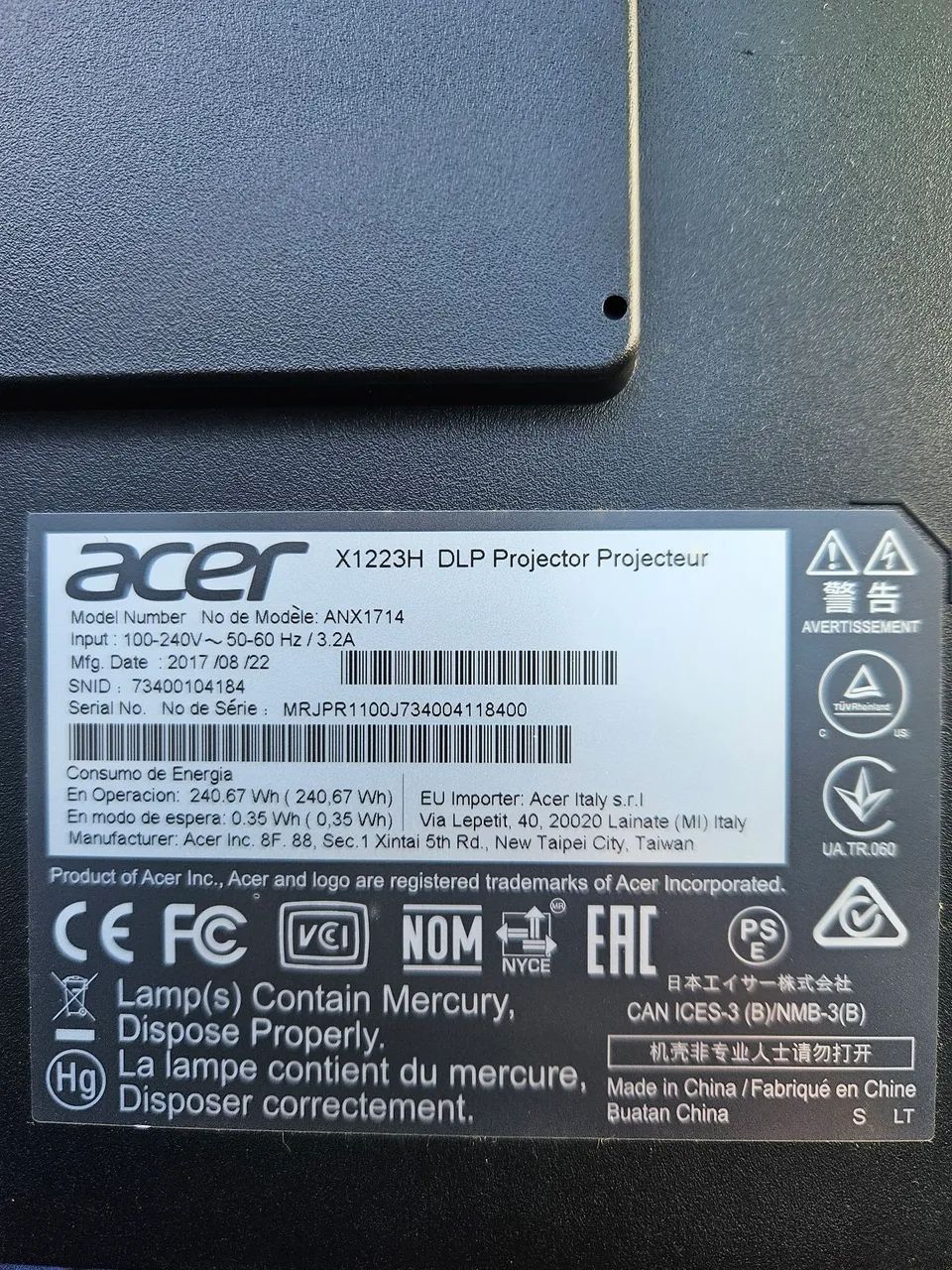Projetor Acer anx1714 - Foto 3