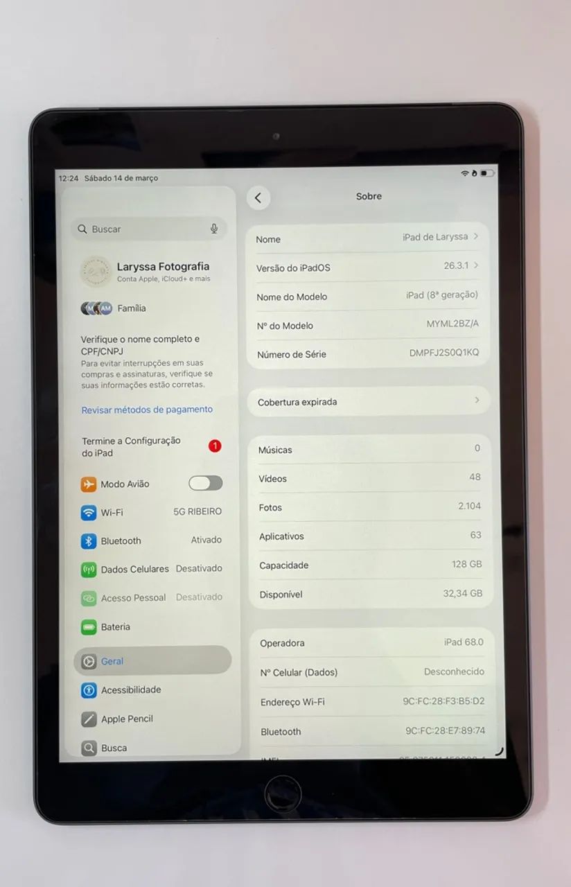 iPad 8ª geração - 128GB | Impecável - Foto 3
