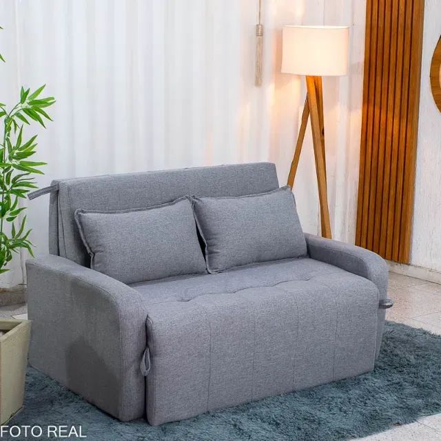 Sofá Cama Amora  1,40m  Linho   Novo  Pronta Entrega
