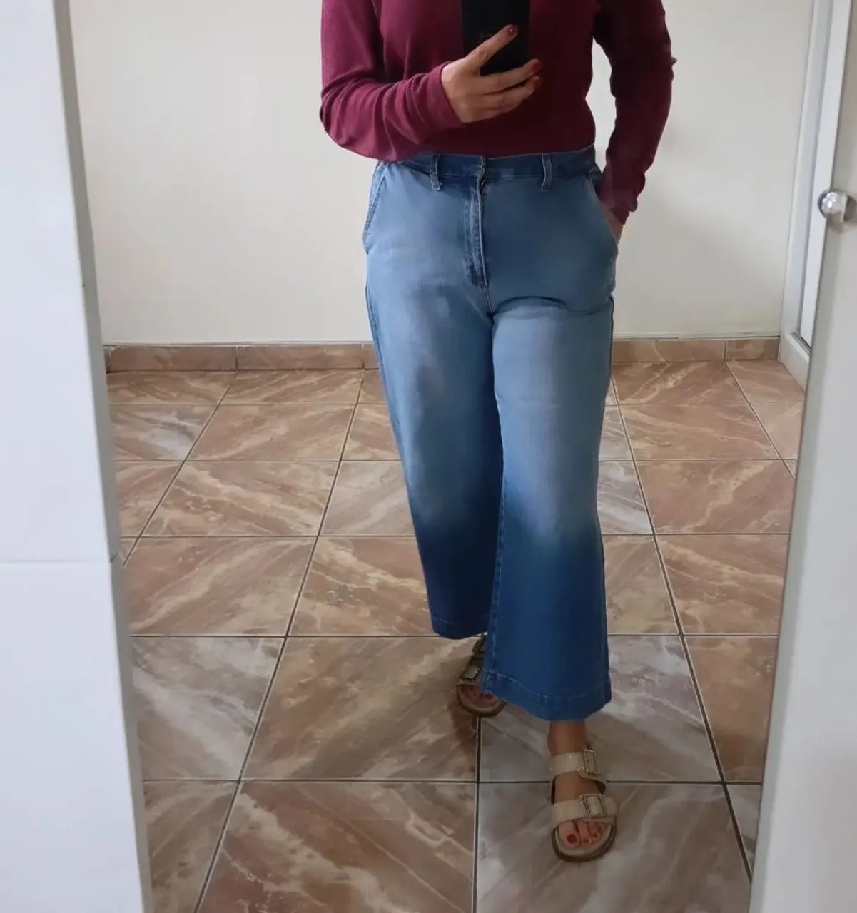 Calça Jeans Croped, 40