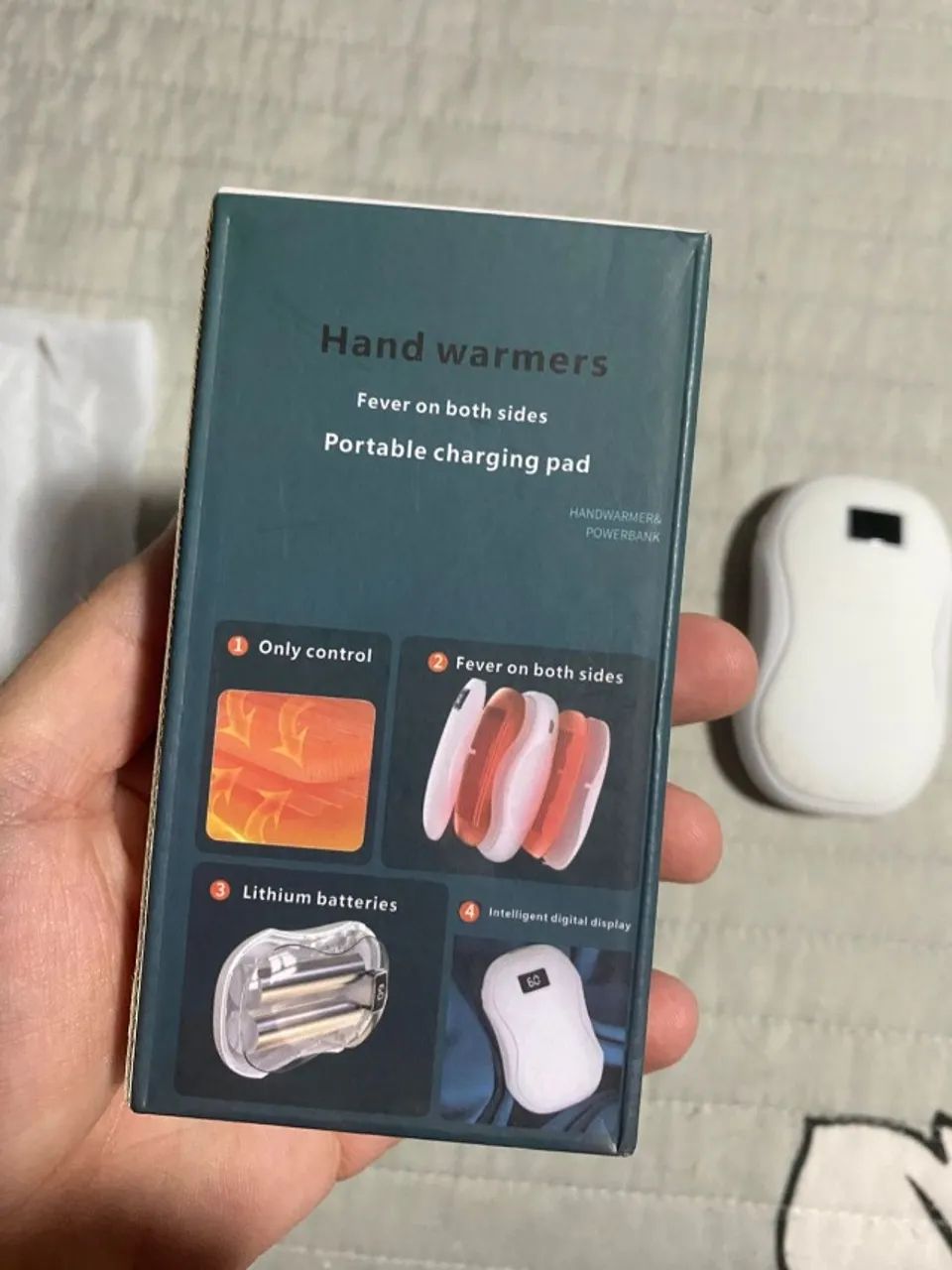 Powerbank + Aquecedor de Mão Digital N20 Branco - Foto 3