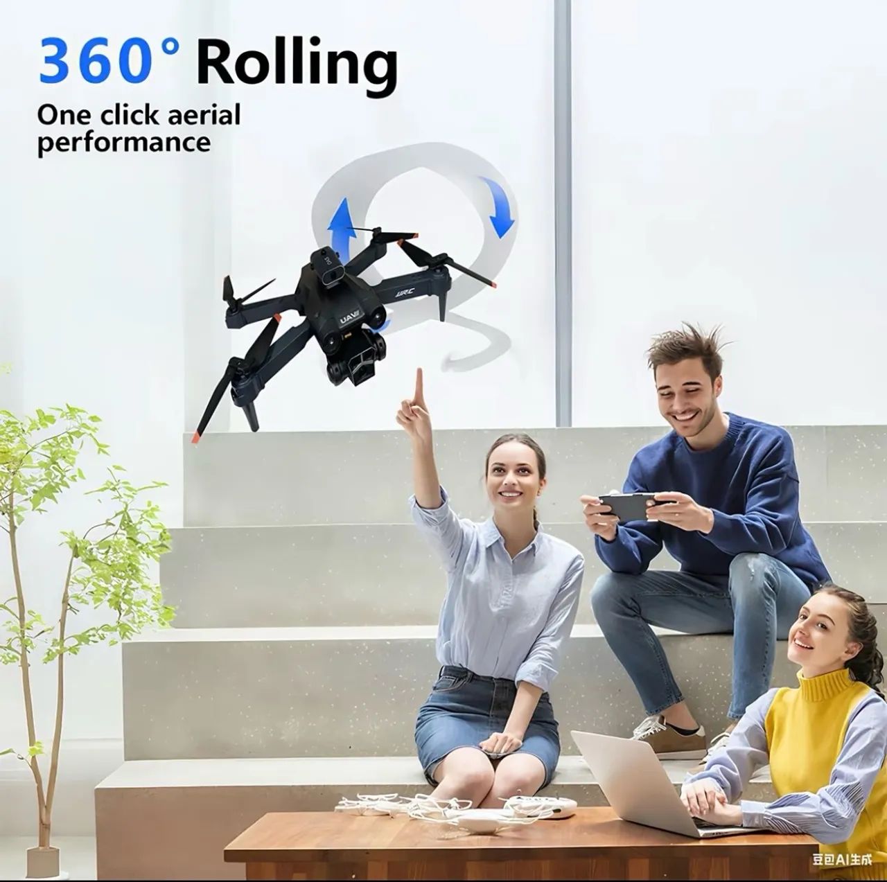 Drone M3 - 360° - controle com tela  - Foto 5