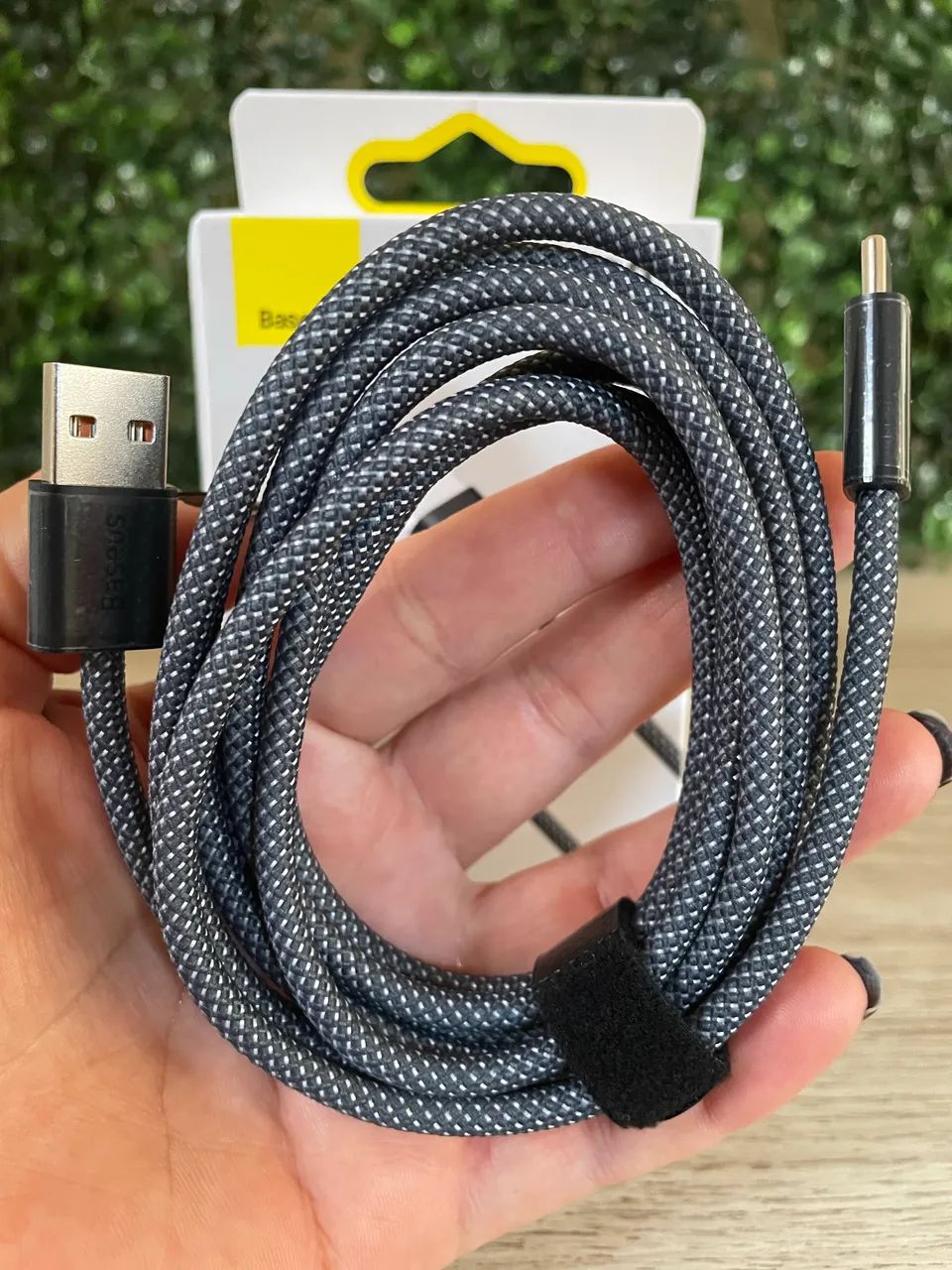 Cabo Baseus USB-A para C 100W 2M - Foto 3