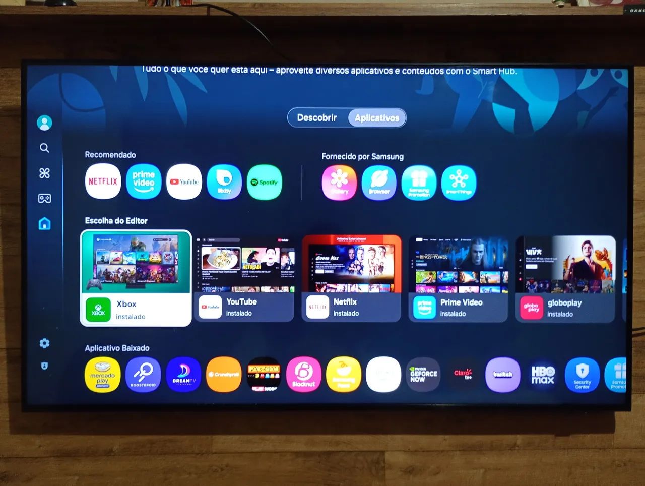 Samsung última geração 50 polegadas 4k com Xbox integrado,Alexia controle com comando de v
