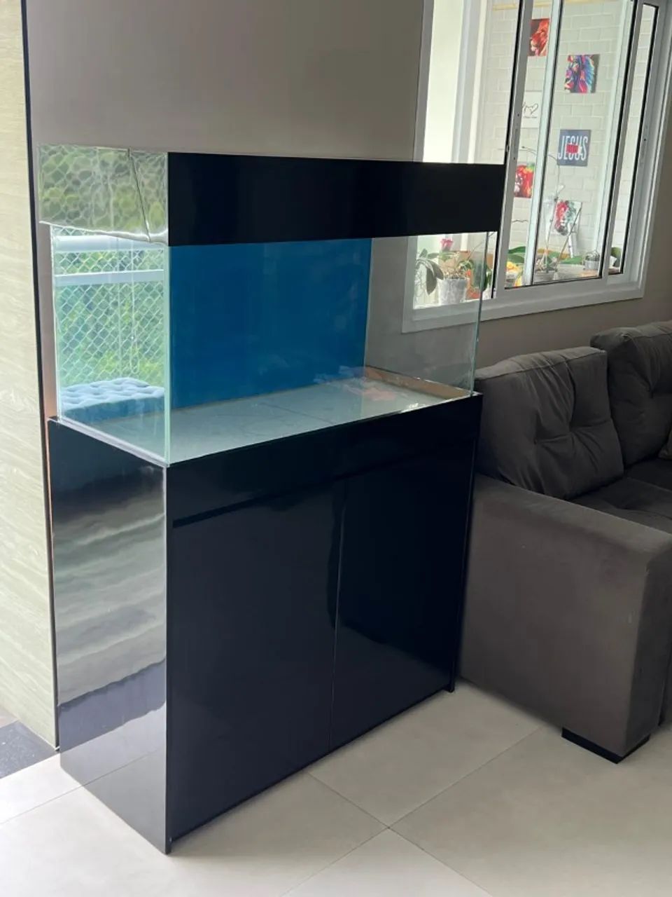 Aquário Completo 200L Água Doce ou Marinho Fish Only - Foto 3