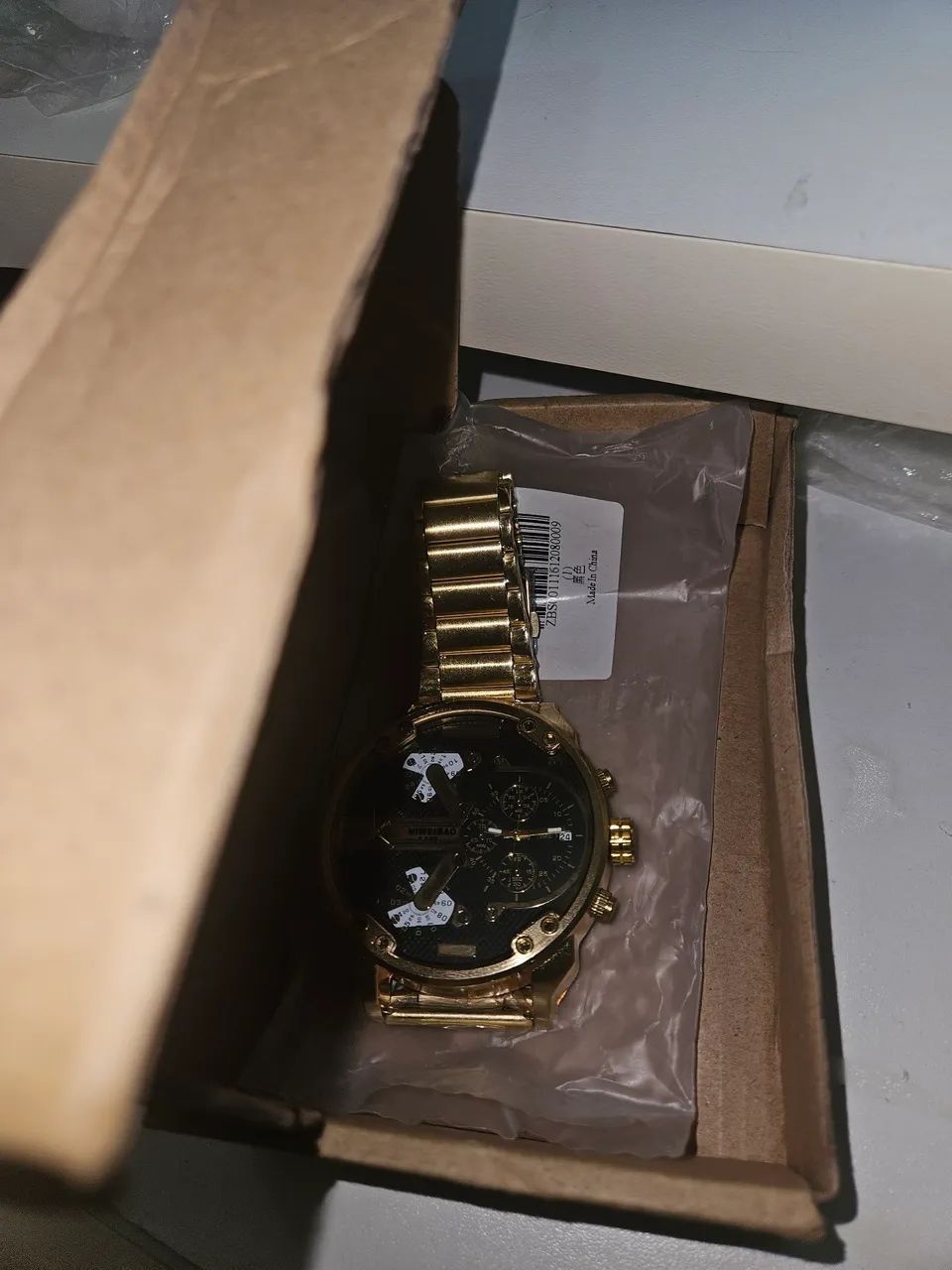 Relógio Grande Dourado Novo - Foto 2