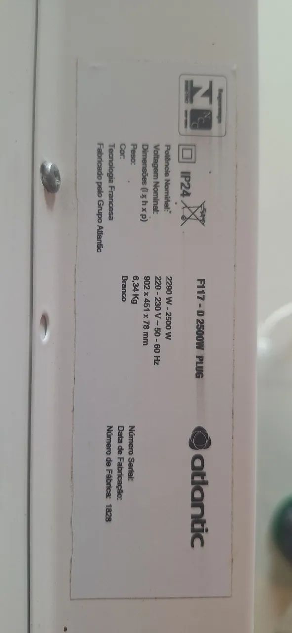 Aquecedor Ambientes Atlantic 2500W 220V - Foto 3