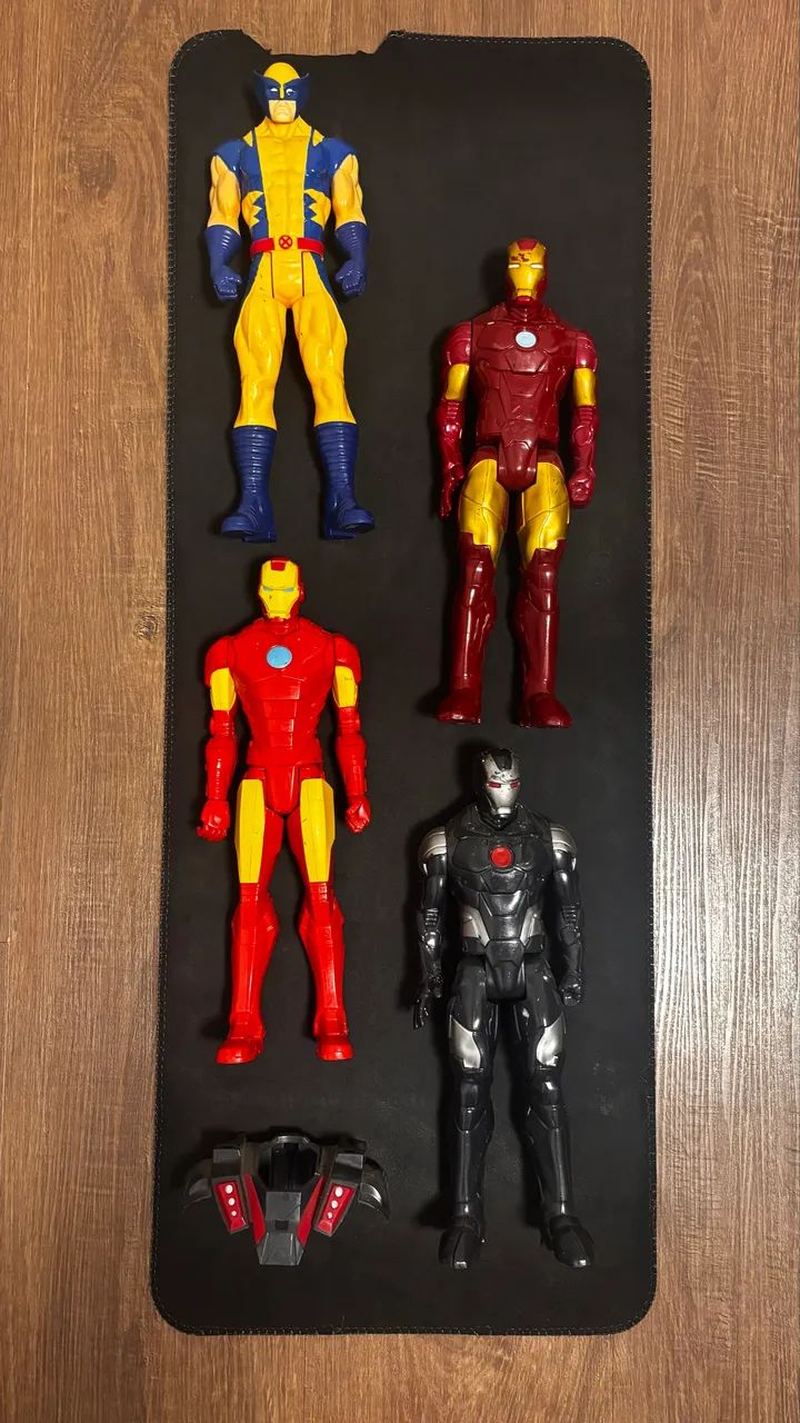 Coleção 6 Bonecos Marvel Titan Hero 30cm - Thor, Wolverine, Cap, Iron Man e War Machine - Foto 4