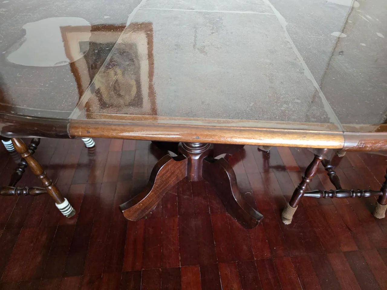Mesa de jantar extensível (madeira maciça com 4 cadeiras) - Foto 3