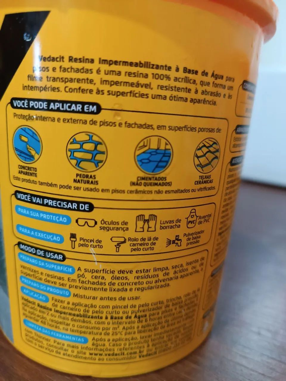 Resina impermeabilizante Vedacit 900 ml base água  - Foto 3