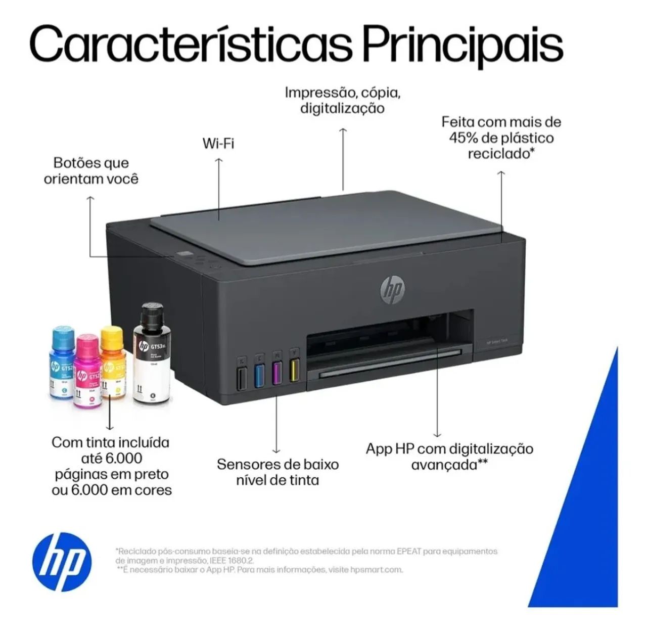 Multifuncional HP Smart Tank 584 - Preta (na caixa)