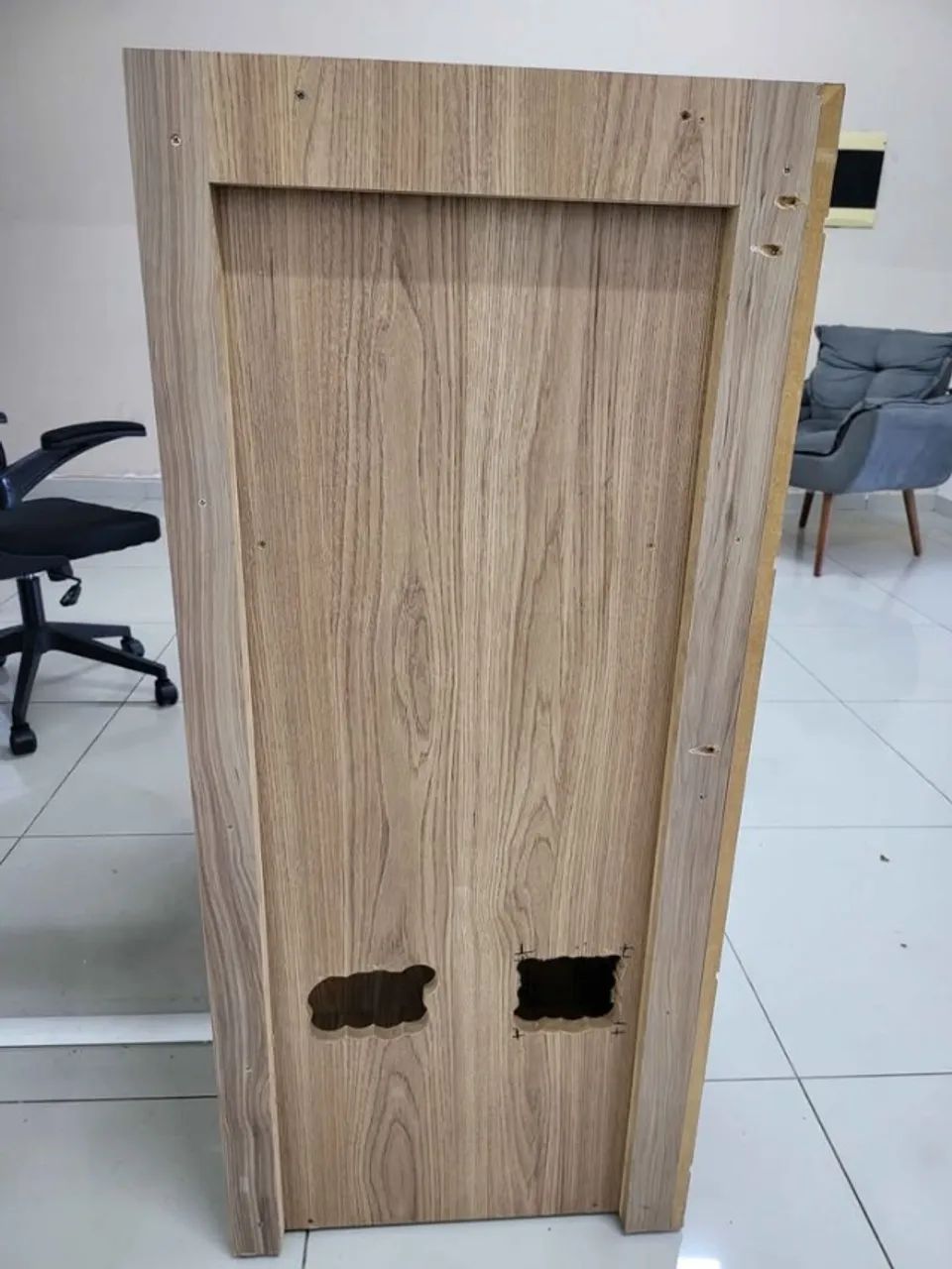 Balcão de Recepção Amadeirado e Branco com Gaveta 1,10m - Foto 3