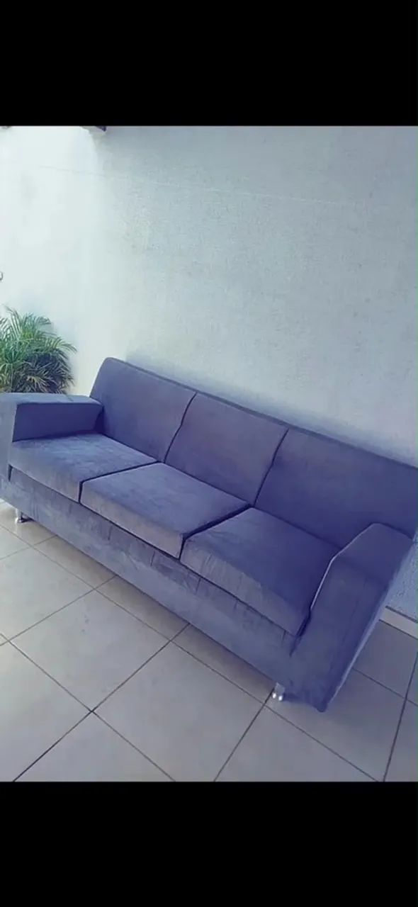 Sofá 3 lugares reformado 