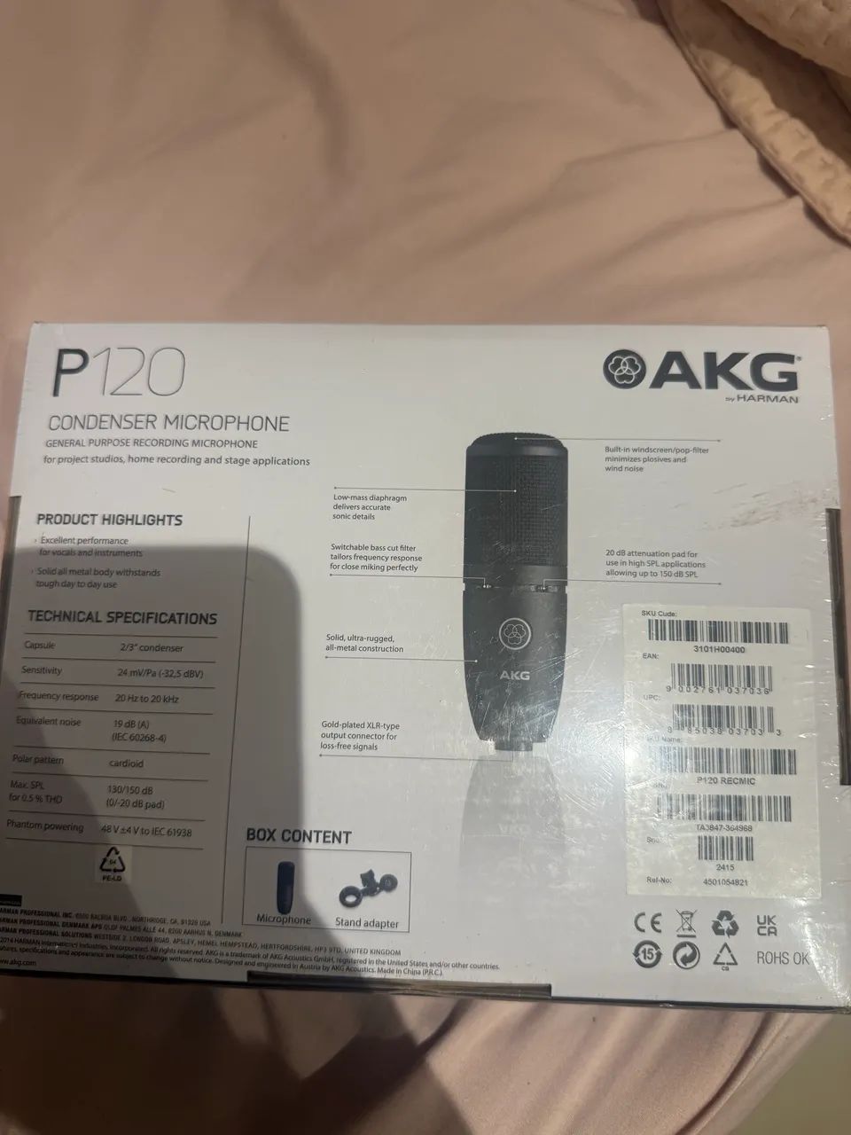 Microfone Condensador AKG P120 NOVO E LACRADO!