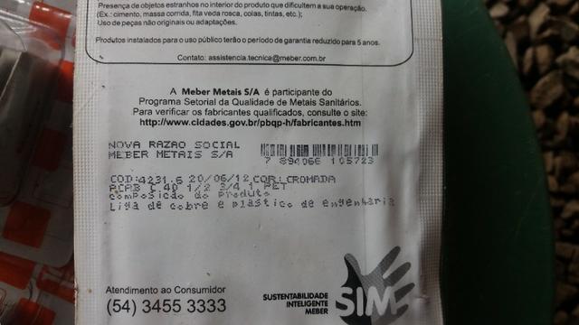Acabamento Para Registro Meber C 40 Kit 5 Peças - Foto 2