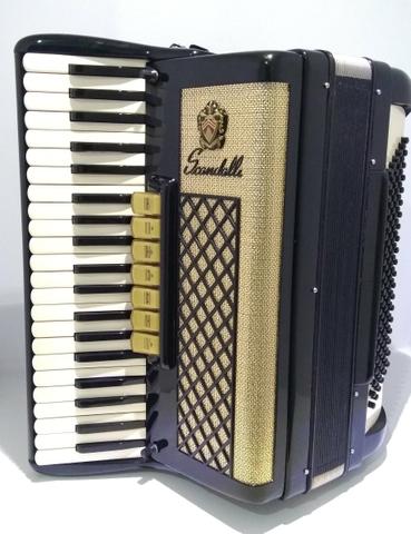 Acordeon Gaita Sanfona Scandalli série ouro 120 baixos com captação profissional - Foto 6