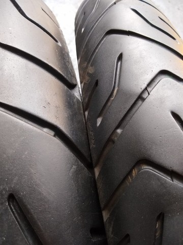 par de pneus bridgestone battlax adventure 41 150/70-17 e 90/90-21 - Foto 3