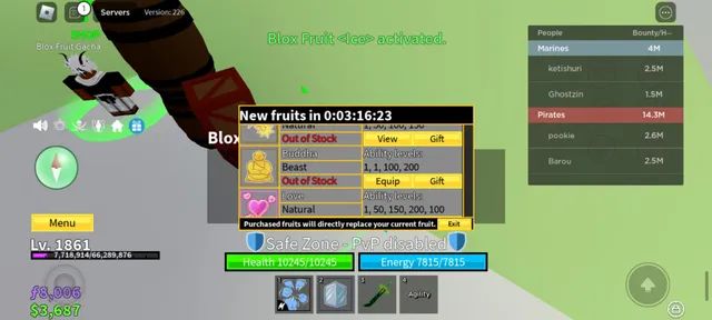 upo conta de blox fruits por fruta