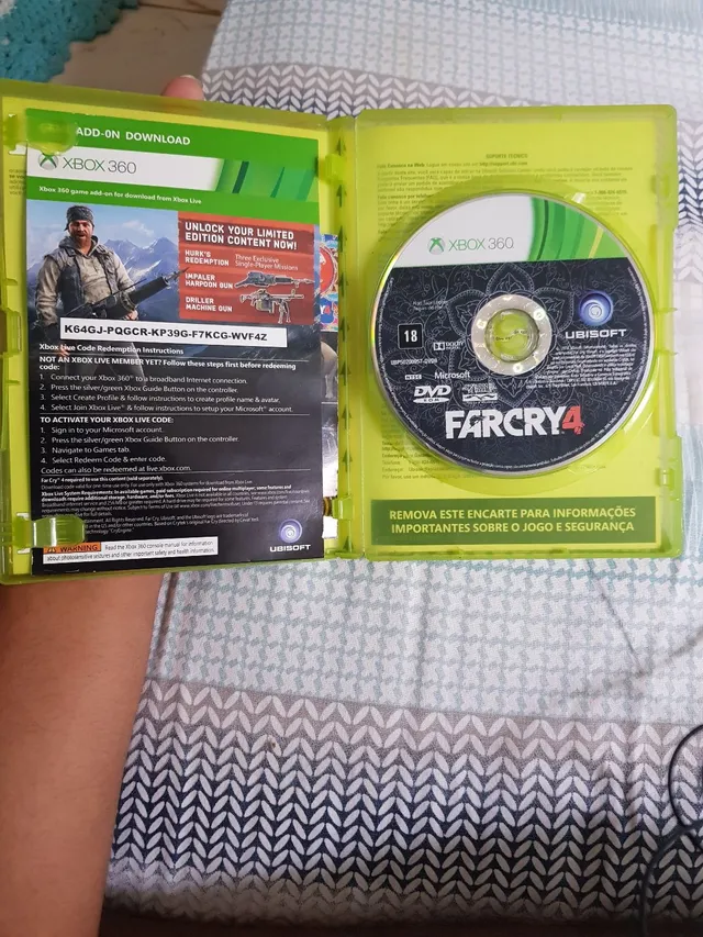 Jogo Far Cry 4 original para Xbox 360 no estado sem teste conforme fotos