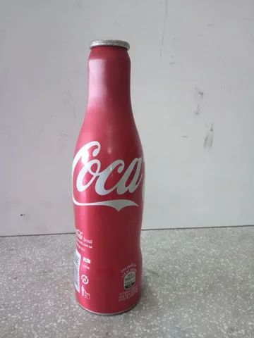 Garrafa antiga Cola Cola em alumínio VAZIA 