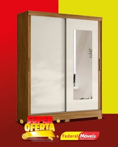 Guarda Roupa 2 Portas de Correr 2 Gavetas Espelho Direto da Fabrica Promoção