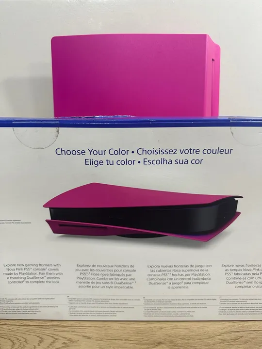 Capa para Playstation 5 - versão com drive de disco na Cor Rosa Pink
