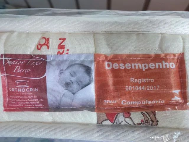 Colchão Berço Padrão - medidas 60x130x10. Marca: ORTHOCRIN. Estado: NOVO. - Foto 4