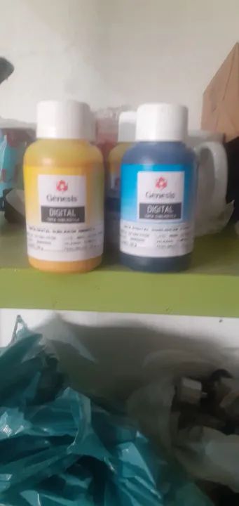 Tinta sublimatica Genesis - Amarelo e Azul - 100ml