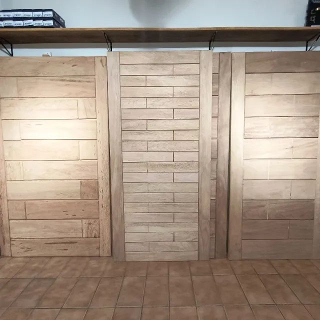 Porta Tijolinho 1,00 x 2,10 m de Madeira Maciça de Cedro - Foto 4